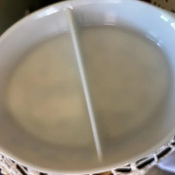 Pyrex 1.5 Qt Divided Casserole Dish Early American Brown Gold with Lid Vintage - Picture 7 of 9